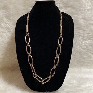 Chico’s Hammered Link Chunky Necklace
